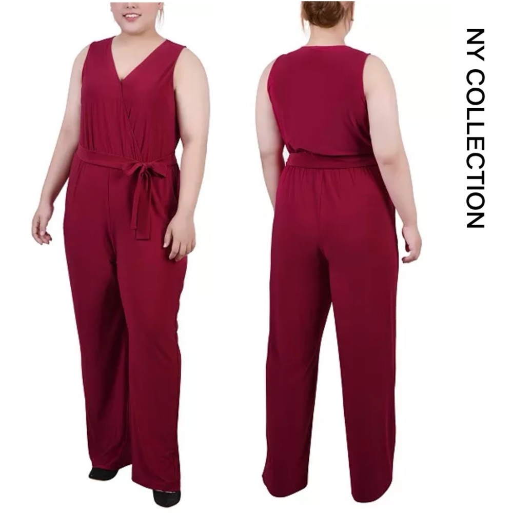 NY Collection - Women’s Red Jumpsuit - Size XL